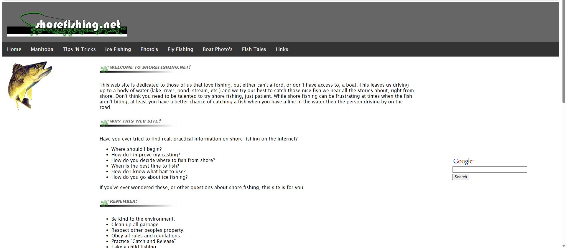 2024 ShoreFishing.net screenshot